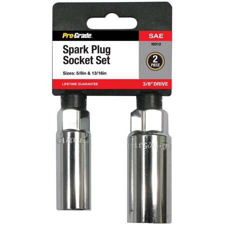 Pro-Grade Tools 2Pc 3/8" Dr. Spark Plug Socket Set 19312